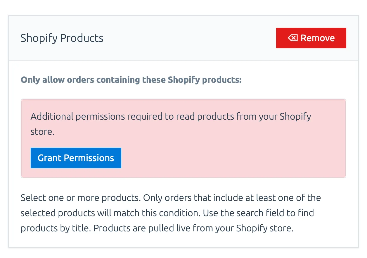 The Stages app may prompt you for access to read your store’s products